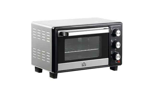 Mcl 16l Mini 1400w Countertop Oven - Black Silver Tone