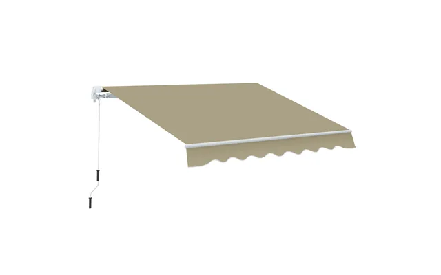 Mcl 2.5x2 M Manual Retractable Awning-beige Canopy White Frame product image