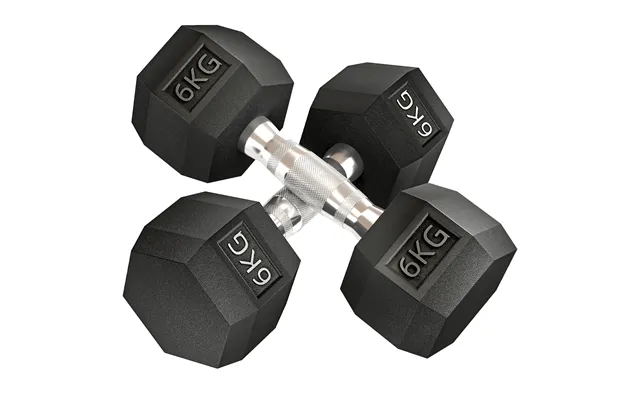 Mcl 2x6kg Hex Dumbbells Set Rubber Dumbbells Weight Lifting Equipment Fitness Home Gym - Default Title