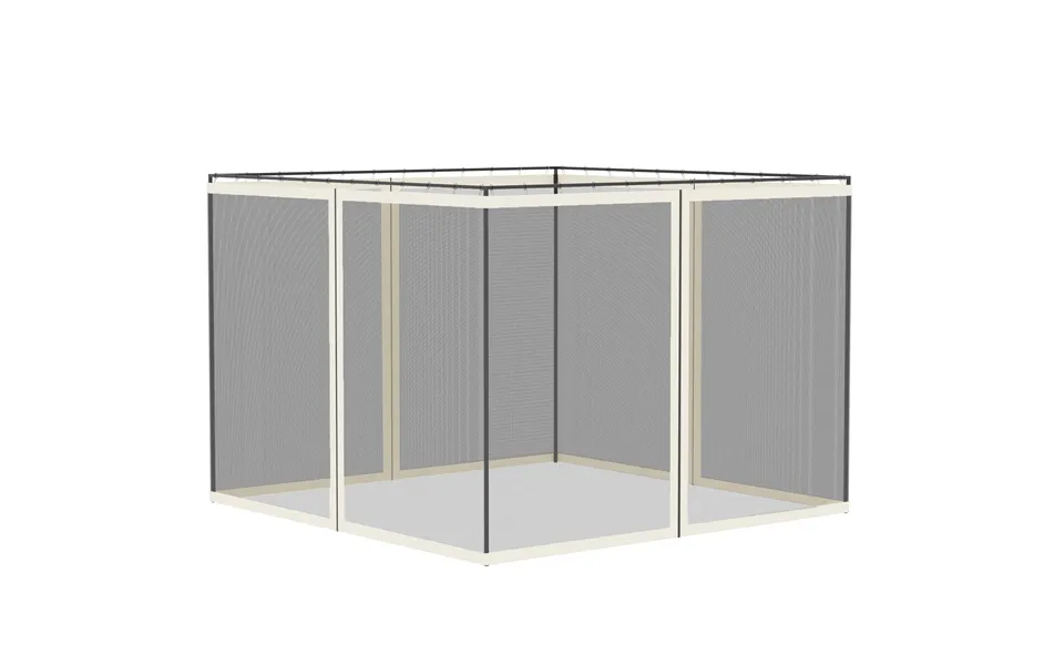 Mcl 302 X 207cm Universal Replacement Mesh Sidewall Netting For Gazebos And Canopy Tents - Sidewall Only White