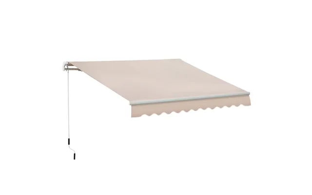 Mcl 4x2.5m Manual Awning Window Door Sun Weather Shade W Handle Beige product image
