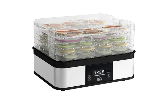 Mcl 5 Tier Food Dehydrator - 245w Stainless Steel Food Dryer Machine With Adjustable Temperature