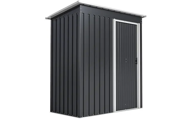 Mcl 5 X 3ft Garden Storage Shed With Sliding Door And Sloped Roof Outdoor Equipment Tool - Black product image