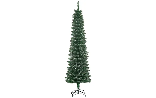 Mcl 5.5ft Artificial Snow Dipped Christmas Tree Xmas Pencil Tree Holiday Home Indoor Decoration With Foldable Black Stan