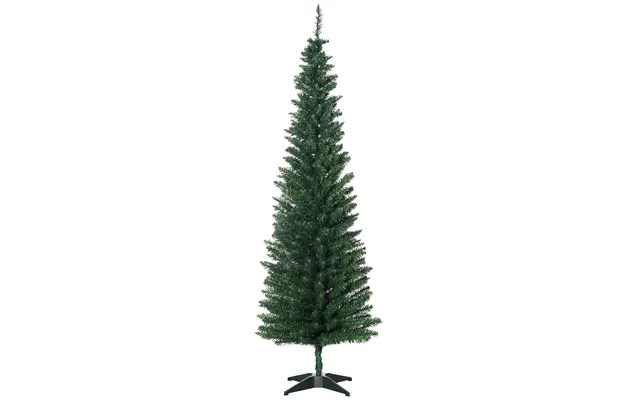 Mcl 6ft Unlit Artificial Christmas Tree, Pencil Slim Xmas Tree With Solid Stand And Realistic Branches, Green - Default 