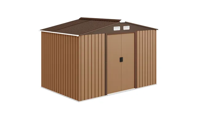 Mcl 9 X 6ft Metal Garden Shed - Outdoor Storage Tool House With Ventilation Slots product image