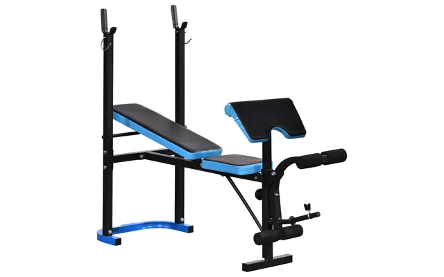 Mcl Adjustable Weight Bench With Leg Developer Barbell Rack For Lifting And Strength Training Multifunctional Workout St