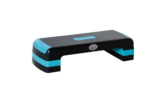 Mcl Aerobic Step With 3-level Adjustable Heights For Home, Office Exercise, Black And Blue - Black