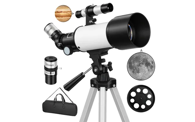 Mcl Astronomy Telescope For Adults And Beginners With 70 Mm Aperture, Carry Bag, White - Silver