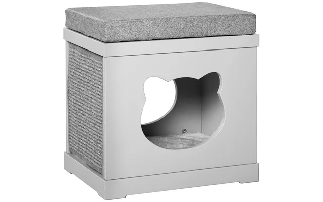 Mcl Cat House Bed Kitten Cave Cube Indoor For Small Pet With Removable Sisal Scratching Pads Soft Cushions - 41x30x36 Cm