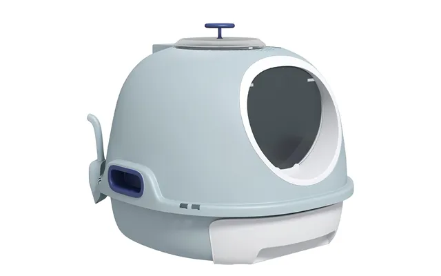 Mcl Cat Litter Box Toilet With Litter Scoop Enclosed Drawer - Front Entry Top Exit