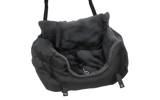 Mcl Dog Car Seat For Small Dogs With Fixed Buckle, Safety Leash, Washable Cover, 58 X 45 X 28 Cm, Black - Black