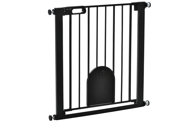 Mcl Dog Gate With Cat Flap Pet Safety Gate Barrier - Stair Pressure Fit