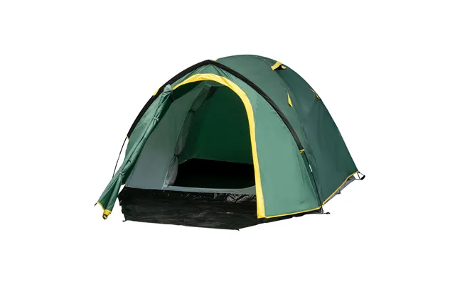 Mcl Dome Tent For 2 Person Camping Tent With Large Windows - Waterproof Green And Yellow