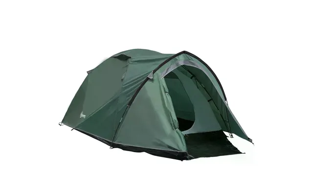 Mcl Dome Tent For 3-4 Person Family Tent With Large Windows Waterproof Green - Greeney
