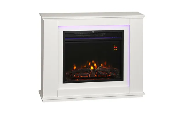 Mcl Electric Fireplace With Surround, 32 2000w Inset Electric Fire And Mantel Reach Up To 30 M With 12 Colours Realistic