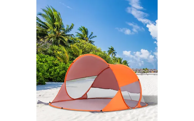 Mcl Fibreglass Frame 2 Person Pop-up Lightweight Camping Tent Orange