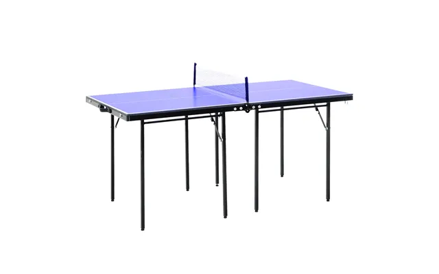 Mcl Folding 5ft Mini Compact Table Tennis Top Ping Pong Table Set Professional Net Games Sports Training Play Blue - Def