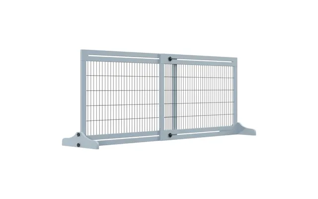 Mcl Freestanding Dog Gate, Foldable Pet Fence, Indoor Wood Barrier, Stair Gate With Support Feet, For Doorway, Hallway, 
