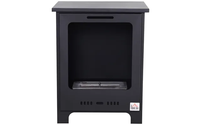 Mcl Freestanding Ethanol Fireplace, Bioethanol Fire With 0.9l Tank, 3 Hours Burning Time For Indoor, Black - Default Tit
