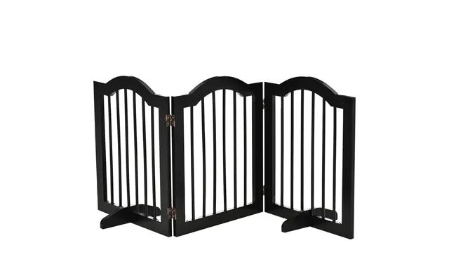 Mcl Freestanding Pet Gate Wooden Dog Gate With Support Feet Foldable Pet Fence Safety Barrier For The House Doorway Stai