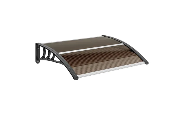 Mcl Front Door Canopy Outdoor Awning Aluminium Rigid Plastic Polycarbonate Rain Shelter Uv Water Rain Resistant 100 X 75 product image