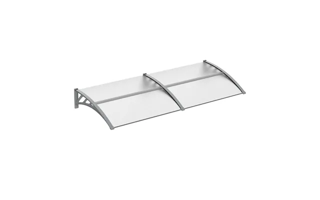 Mcl Front Door Canopy Outdoor Awning Aluminium Rigid Plastic Polycarbonate Rain Shelter Uv Water Rain Resistant 196 X 75 product image
