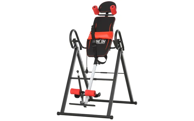 Mcl Gravity Inversion Table With Safety Belt Adjustable Hand Stand For Muscle Pain Relief - Red
