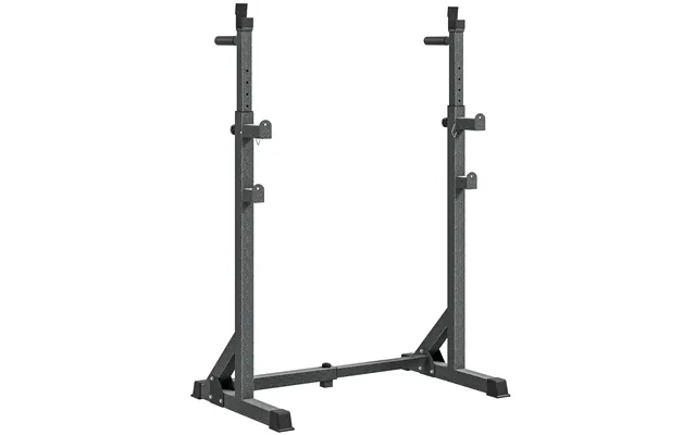 Mcl Heavy Duty Barbell Squat Rack, Adjustable And Multifunctional Weight Power Stand, For Home, Gym - Black