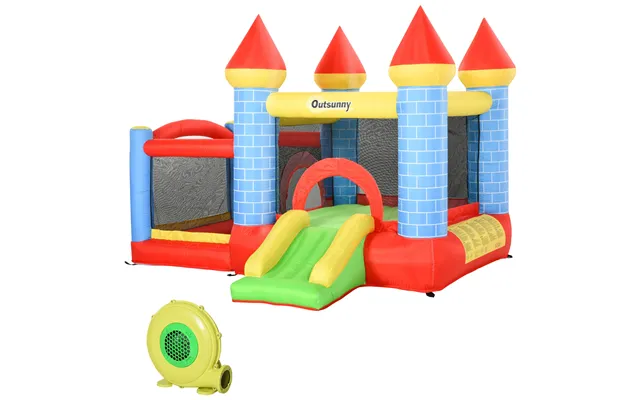 Mcl Kids Bounce Castle Inflatable Trampoline Slide Pool Basket For Kids Age 3-10 - 3 X 2