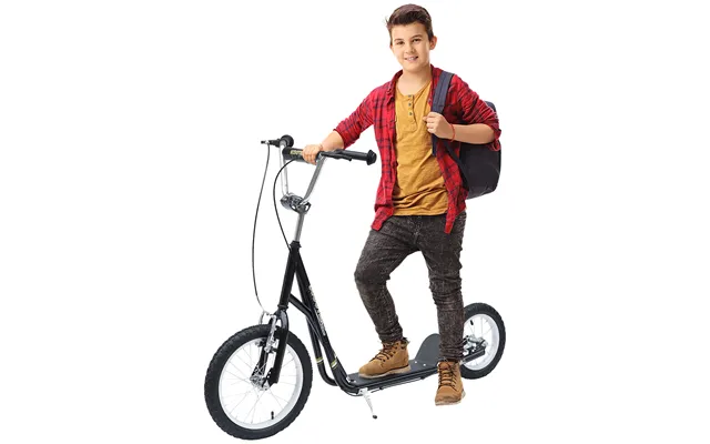 Mcl Kids Scooter, Teen Kick Scooter With Rubber Wheels, 16 Front Wheel, Height Adjustable Handlebar, Dual Brakes, Kick S product image