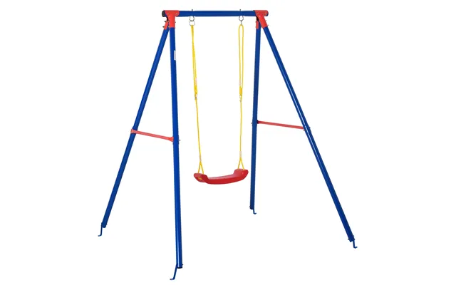 Mcl Kids Swing Set Toddler Swing Adjustable Rope Heavy Duty A-frame Stand Outdoor Playset For 3-8 Years Old Blue - Blue