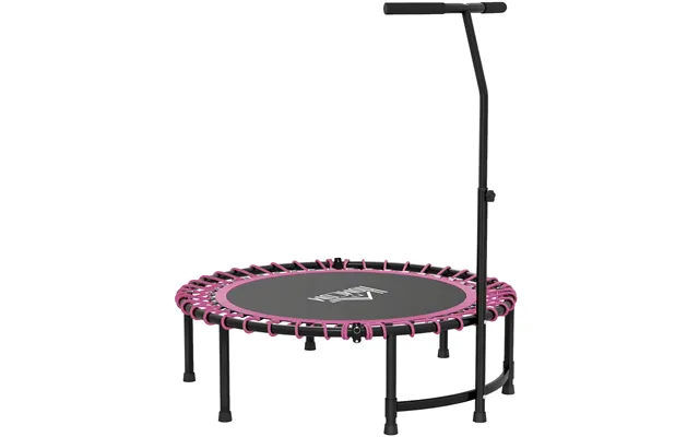 Mcl Mini Round Steel Frame Trampoline W Adjustable Handle, Pink - Default Title