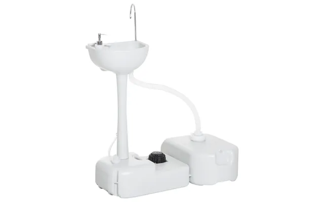 Mcl Portable Camping Sink With Running Water And Wastewater Tank - Hand Wash Basin With Rolling Wheels