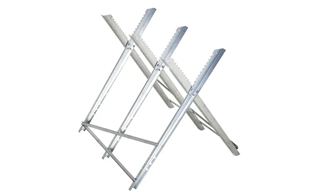 Mcl Portable Sawhorse Heavy Duty Steel Adjustable Work Support, Foldable Sawhorse Stand 100 Kg Weight Capacity, Silver T