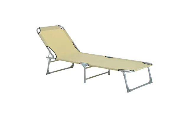 Mcl Reclining Sun Lounger Chair Folding Camping Bed With 4-position Adjustable Backrest - For Travel Indoor Outdoor Offi