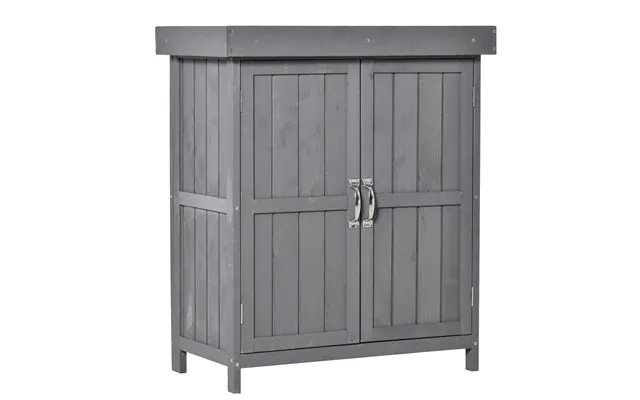 Mcl Small Shed - Wooden Garden Shed With Openable Hinged Roof And Removable Shelf