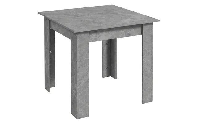 Mcl Square Dining Table, Modern Small Dining Table With Faux Cement Effect, Space Saving, Non-slip Foot Pads, Cement Gre
