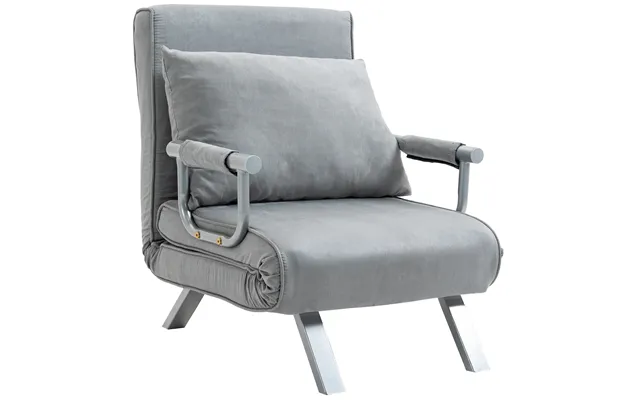 Mcl Suedette Adjustable Back Futon Sofa Chair - Grey
