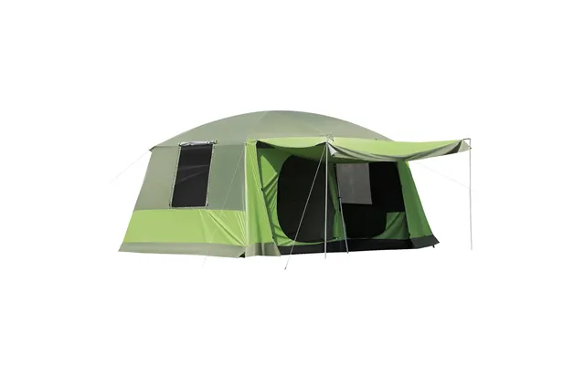 Mcl Tunnel Tent Camping Shelter W Porch, Two Rooms, Lamp Hook, Portable Carry Bag - Default Title