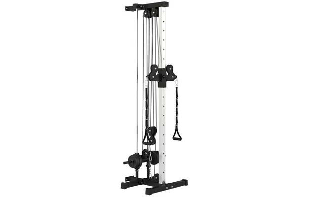 Mcl Wall Mount Cable Machine - 15 Positions Adjustable Cable Crossover Machine Dual Pulley System For Home Gym
