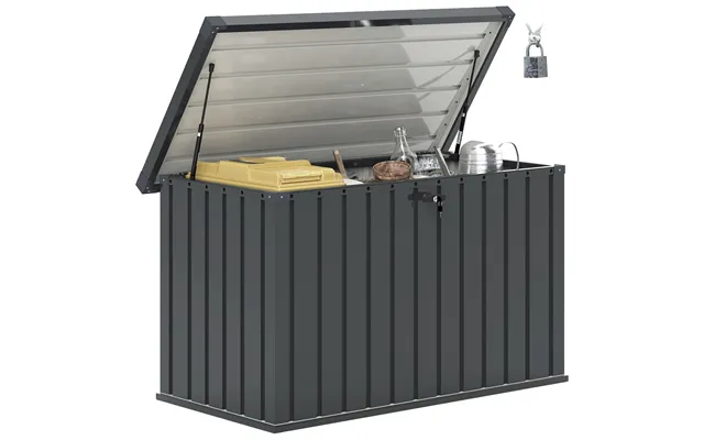 Outsunny 400l Galvanised Steel Garden Storage Box product image