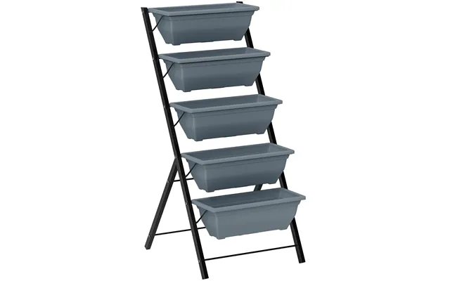 Outsunny 5-tier Raised Garden Bed - Vertical Ladder Plant Stand With 5 Removable Boxes