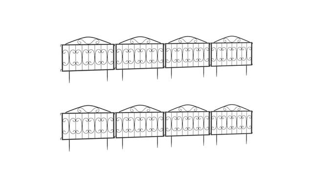 Outsunny Decorative Garden Fencing - 8pcs Outdoor Picket Fence Panels product image