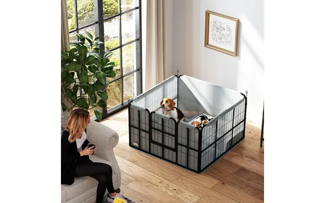 Steel Dog Whelping Box With Washable Whelping Pad - Wind-resistant Cloth
