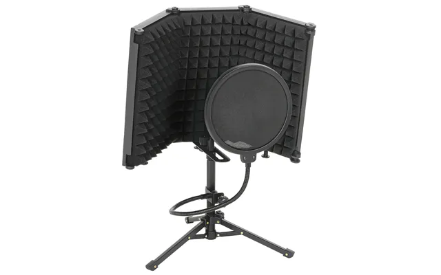 Studio Microphone Isolation Shield With Pop Filter And Tripod Stand, Foldable Adjustable Recording Studio Equipment, 3-p
