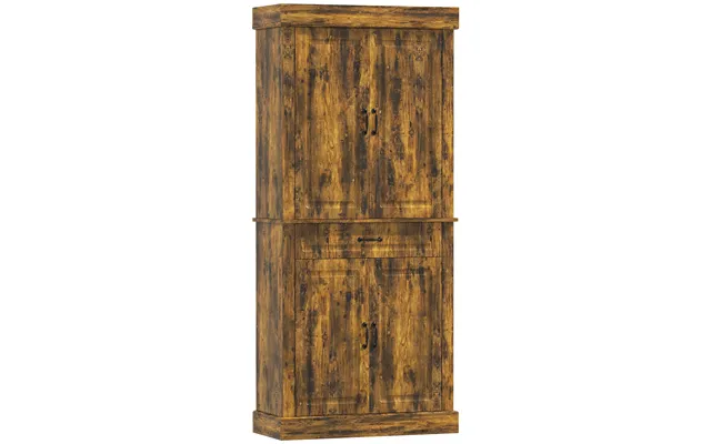 Tall Kitchen Cupboard, Kitchen Pantry Cabinet With Drawer, Shelves - Brown