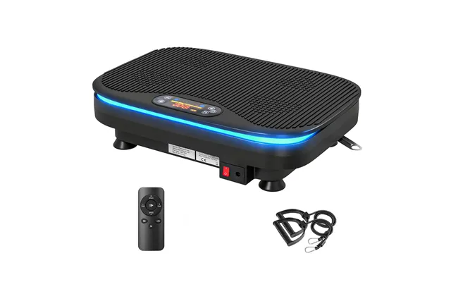 Vibration Plate Exercise Machine With Cool Lights, 99 Speed Levels - Black