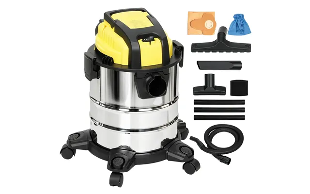 Wet And Dry Vacuum Cleaner, 1200w 20l Wet & Dry Vacuum Cleaner W Blower, Triple Filters For Workshop, Home, Carpet - Yel