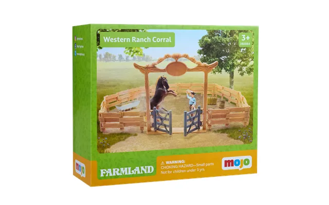 Western Ranch Corral Playset With Horse & Cowboy
